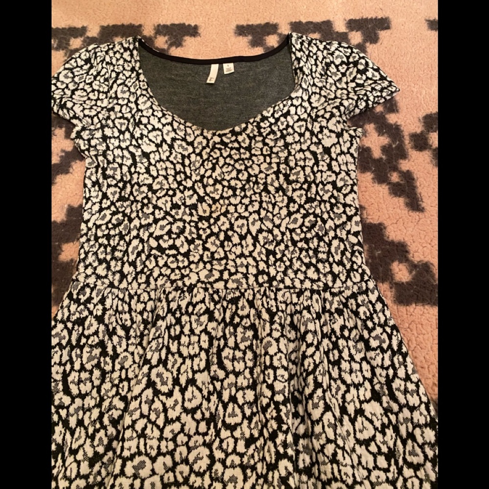 White and black cheetah dress